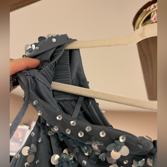 NWT Floral Sequin Gown - Picture 6 of 8